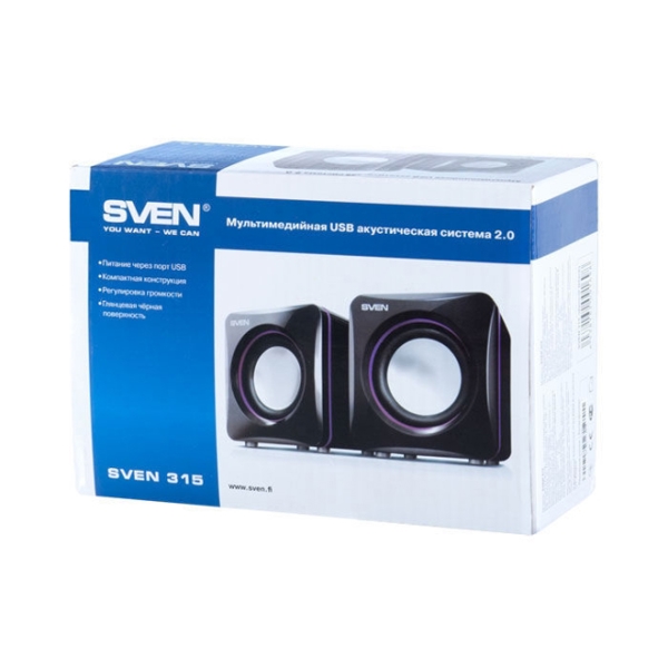 დინამიკი  SVEN 315, black (USB) 2.0 5w