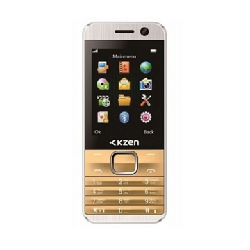 მობილური ტელეფონი  Kzen Mobile Star Plus F28 Gold - Feature phone , Dual SIM , 2.8 inch ,  2G , TFT Display , Dual-Camera (Front/Back) , 2000 mAh , FM Radio."