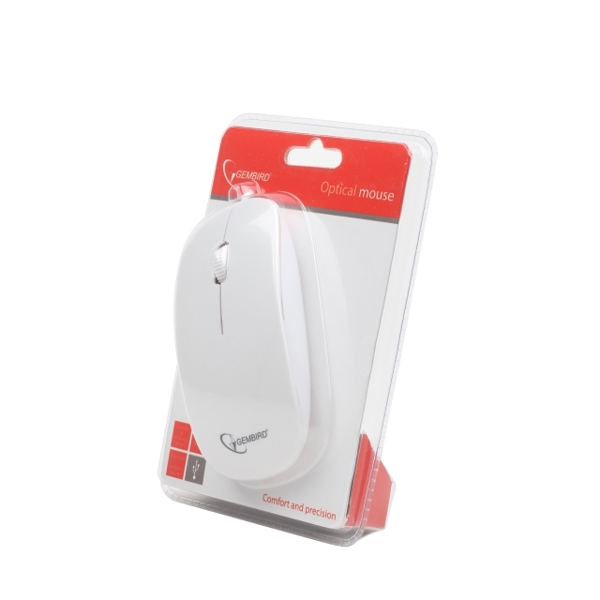 მაუსი  GEMBIRD Optical mouse 1200DPI, USB, white MUS-103-W