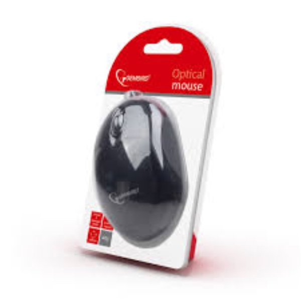 მაუსი  GEMBIRD Optical mouse, USB 1000DPI 1.4M, black MUS-U-003 