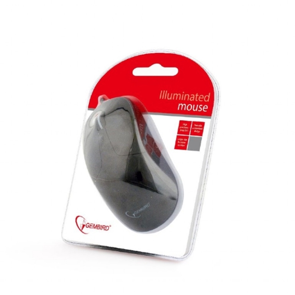 მაუსი GEMBIRD Illuminated mouse 2400DPI , USB MUS-UL-01 optical ,USB 2.0