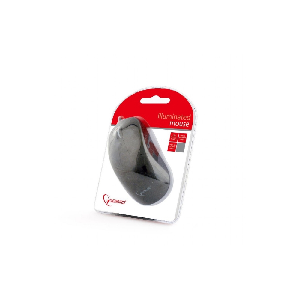 მაუსი GEMBIRD Illuminated mouse 2400DPI , USB MUS-UL-01 optical ,USB 2.0