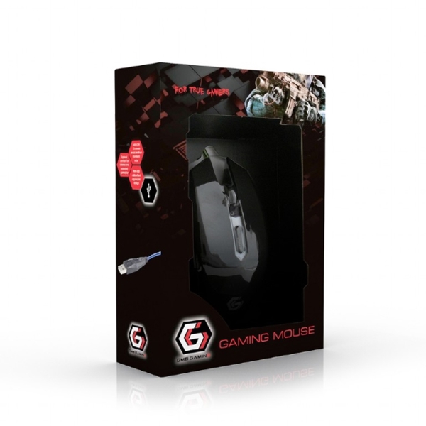 მაუსი  GEMBIRD Gaming mouse 2400DPI , USB, blue  MUSG-001-B"USB