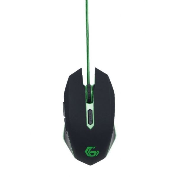 მაუსი  GEMBIRD Gaming mouse 2400DPI, USB, green MUSG-001-G Optical 