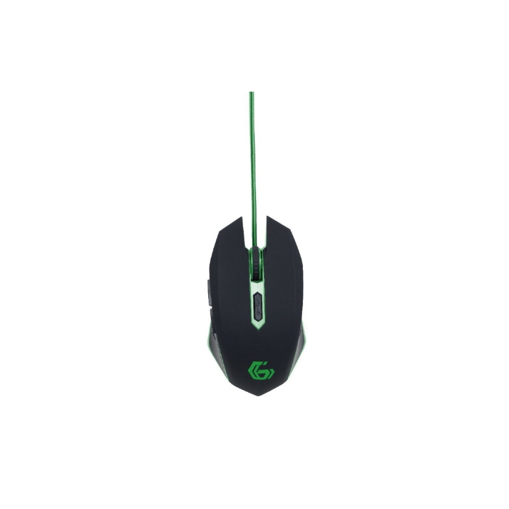 მაუსი  GEMBIRD Gaming mouse 2400DPI, USB, green MUSG-001-G Optical 