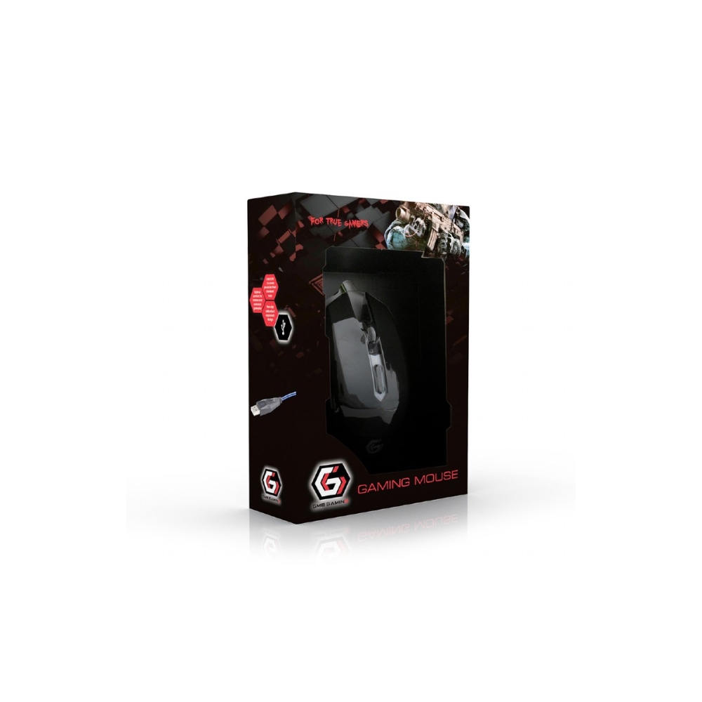 მაუსი  GEMBIRD Gaming mouse 2400DPI, USB, green MUSG-001-G Optical 