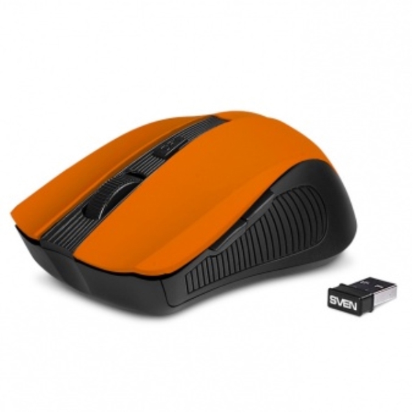 მაუსი SVEN RX-345 orange, Wireless ; 600/1000/1400 dpi optical