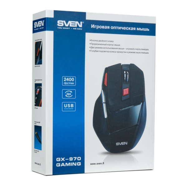 მაუსი  SVEN GX-970 Gaming optical usb