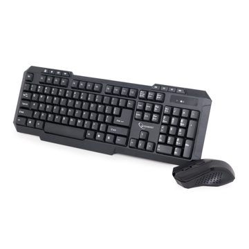 კლავიატურა KEYBOARD - GEMBIRD Wireless desktop set, US layout, black KBS-WM-02