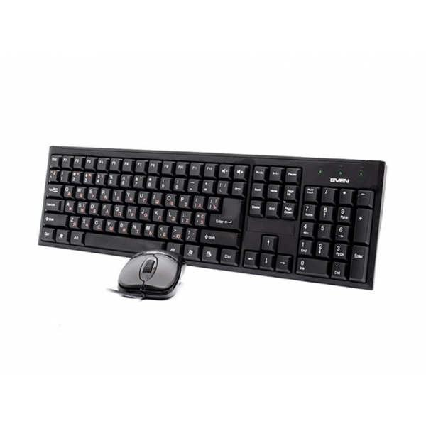 კლავიატურა და მაუსი  SVEN Standard 300 Combo USB black ; 1200 dpi 