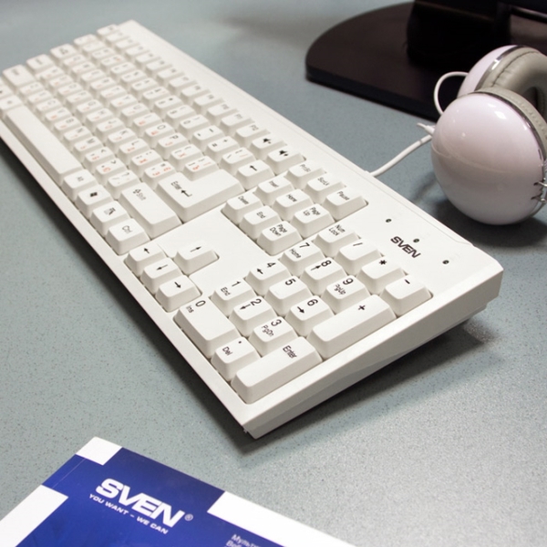 კლავიატურა SVEN Standard 303 USB white