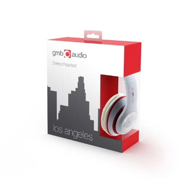 ყურსასმენი  GEMBIRD Stereo headset, ''Los Angeles'', white"