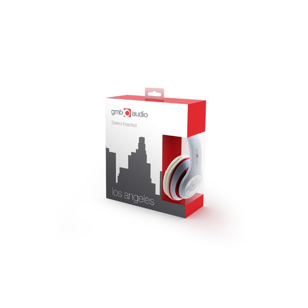 ყურსასმენი  GEMBIRD Stereo headset, ''Los Angeles'', white"
