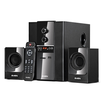 დინამიკი SVEN MS-1820, black (40W, FM, USB/SD, Display, RC) subwoofer: 18W satellites: 22 (2 × 11)W" 2.1