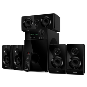 დინამიკი SVEN HT-210, black (125W, Bluetooth, Optical, Coaxial, FM, USB/SD, Display, RC unit) 