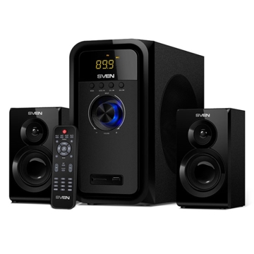 დინამიკი  SVEN MS-2051, black (55W, FM, USB/SD, Display, RC, Bluetooth) 2.1