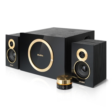 დინამიკი SVEN MS-1085 GOLD, black (46W, wired RC unit)  20W  26 (2 × 13)W 2,1