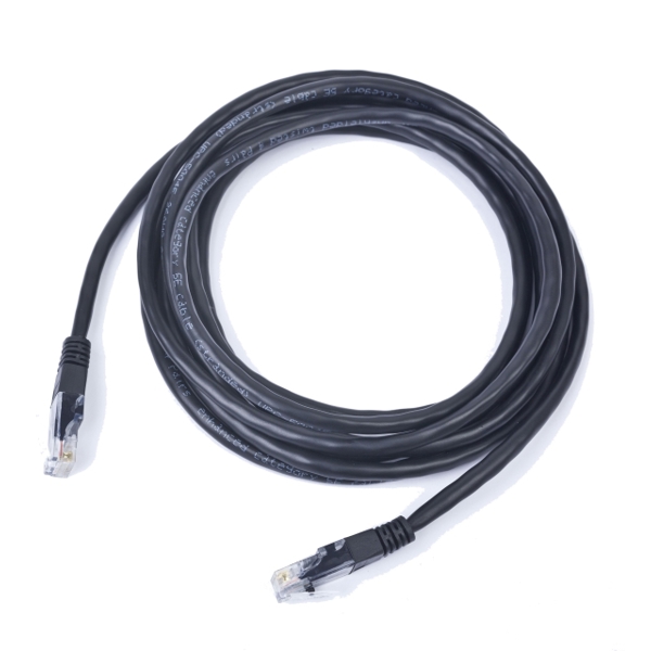 ქსელის კაბელი GEMBIRD CAT5e UTP Patch cord, black, 2 m PP12-2M/BK"