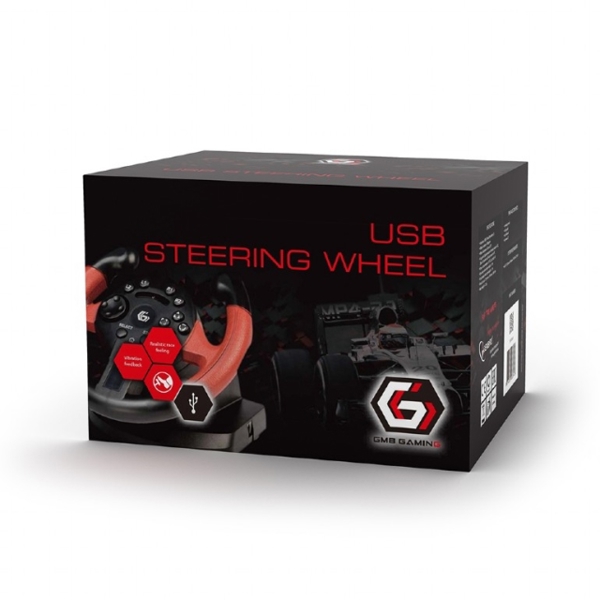 GEMBIRD USB vibrating racing wheel (PC/PS3) STR-UV-01"