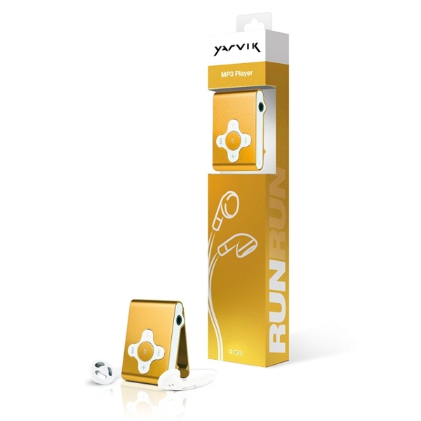 MP3 ფლეიერი  YARVIK Run 4GB, Gold - PMP033 USB 2.0, 