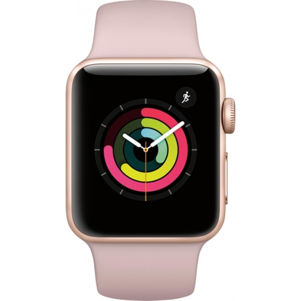 Smart საათი APPLE WATCH SERIES 3 GPS 38MM GOLD ALUMINIUM CASE WITH PINK SAND  (MQKW2FSA)