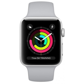 Smart საათი APPLE WATCH SERIES 3 GPS 38MM SILVER ALUMINIUM CASE WITH FOG SPORT (MQKU2FSA)