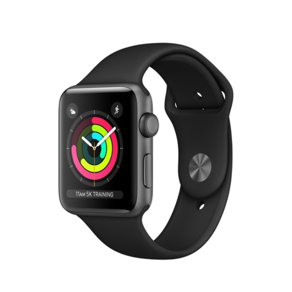 Smart საათი APPLE WATCH SERIES 3 GPS 38MM SPACE GREY ALUMINIUM CASE WITH BLACK  (MQKV2FSA)