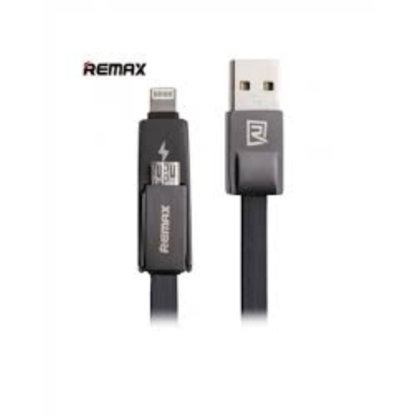 მობილურის დამტენი REMAX Strive 2 in 1 Cable RC-042t Black