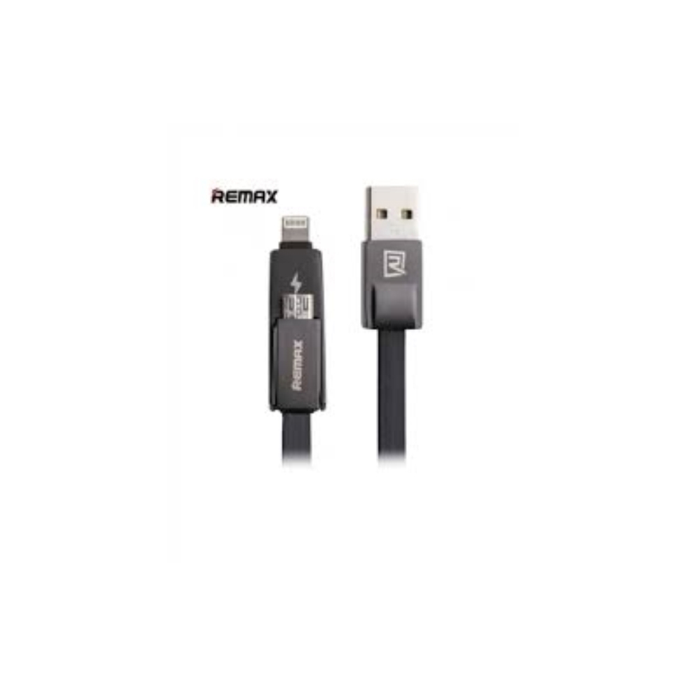 მობილურის დამტენი REMAX Strive 2 in 1 Cable RC-042t Black