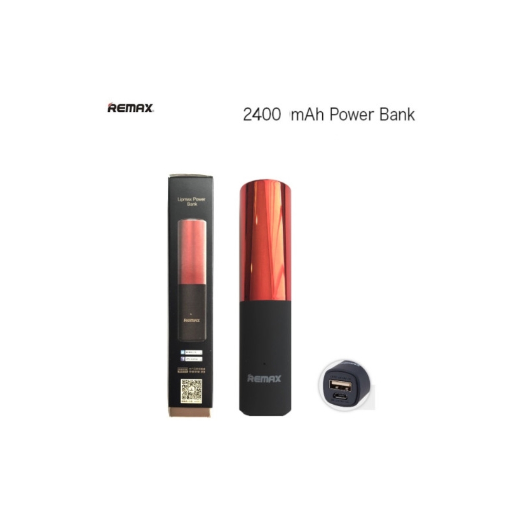 პორტატული დამტენი REMAX Lip-Max 2400mAh RPL-12 Red