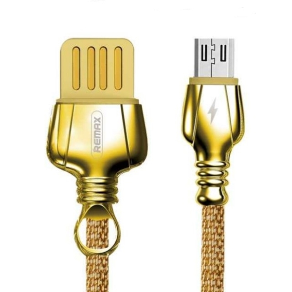 მობილურის დამტენი REMAX King Data Cable For Lightning RC-063i Gold