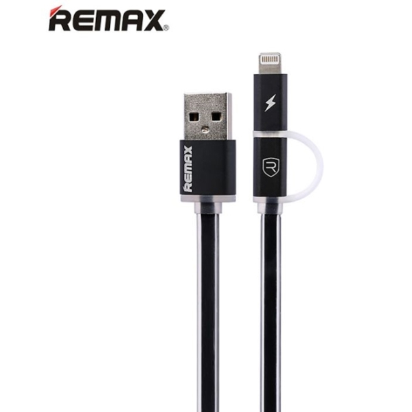 მობილურის დამტენი REMAX 2 IN 1 Cable Aurora RC-020t black