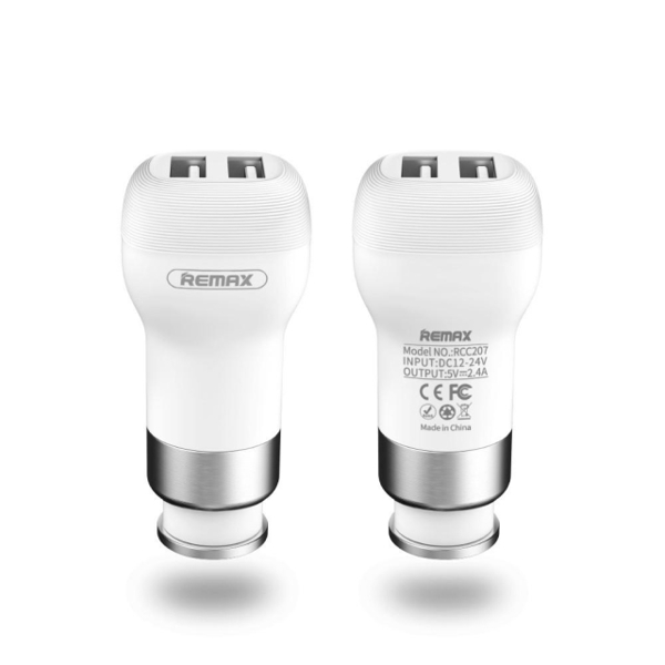 მანქანის დამტენი REMAX RCC207 Flinc 2 USB Car Charger White