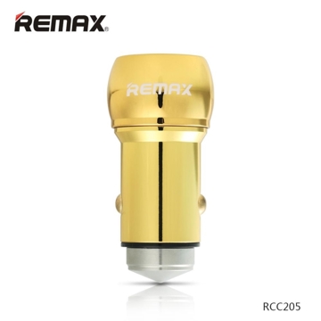 მანქანის დამტენი REMAX 2 USB Car Charger RC-C205 gold