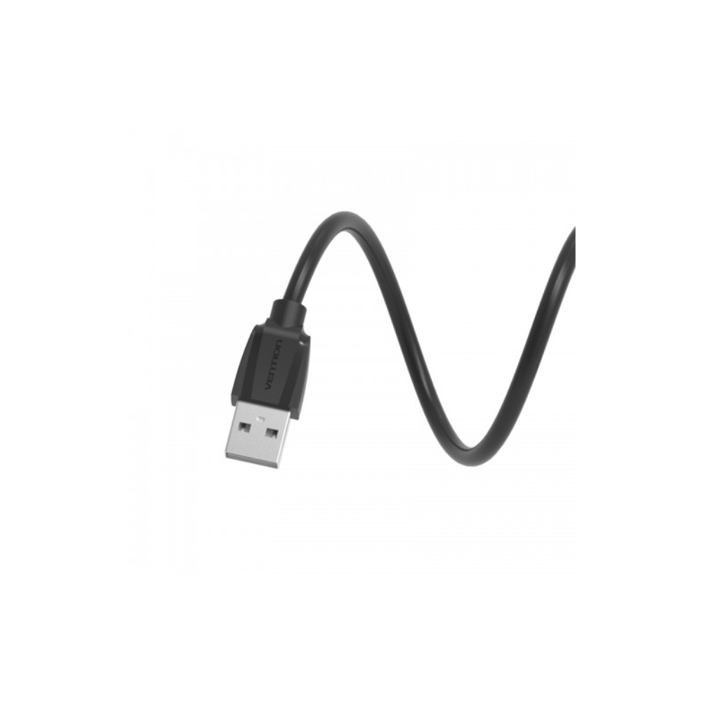 USB კაბელი VENTION  Cotton Braided USB2.0 A Male to Micro B Male Cable 1M Black Metal Type Gold Plated