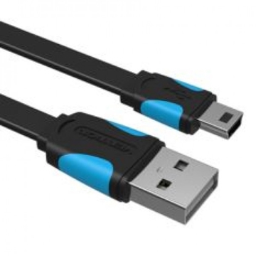 სადენი VENTION Flat Mini USB 2.0 2m Cable