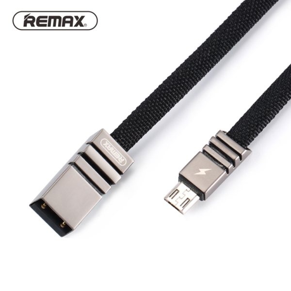 მობილურის დამტენი REMAX Weave Date Cable RC-081i black