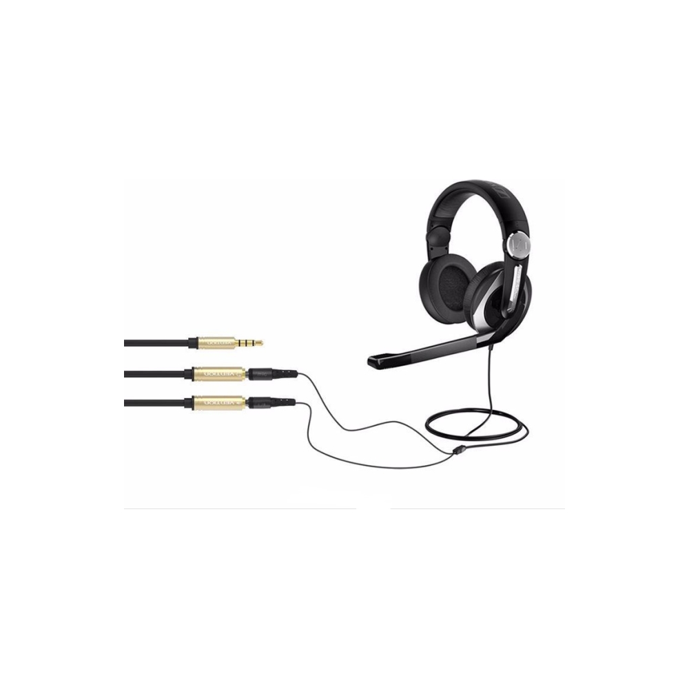 გადამყვანი VENTION BBCBY Metal 4 Pole 3.5mm Male to 2*3.5mm Female Stereo Splitter Cable 0.3M Black