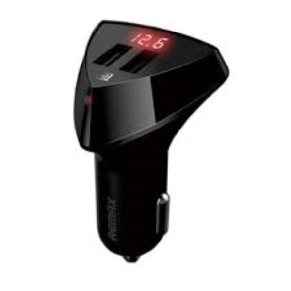 მანქანის დამტენი REMAX RCC208 BL. Aliens 2 USB Voltage-visible Car Charger