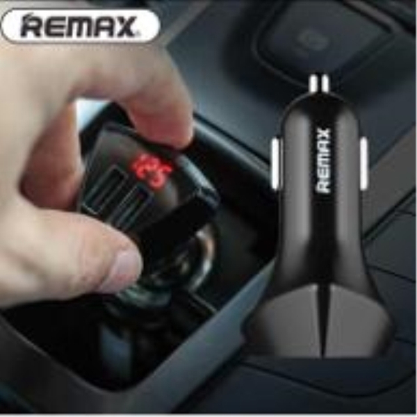 მანქანის დამტენი REMAX RCC208 BL. Aliens 2 USB Voltage-visible Car Charger