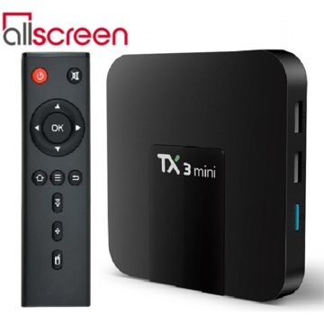 Allscreen Android Tv Box smart tv TX3 MINI 1GB RAM 8GB ROM Android 7.1 Amlogic S905W Quad Core Support 4K