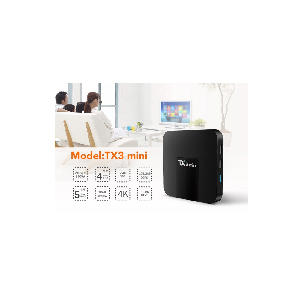 Allscreen Android Tv Box smart tv TX3 MINI 2GB RAM 16GB ROM Android 7.1 Amlogic S905W Quad Core Support 4K