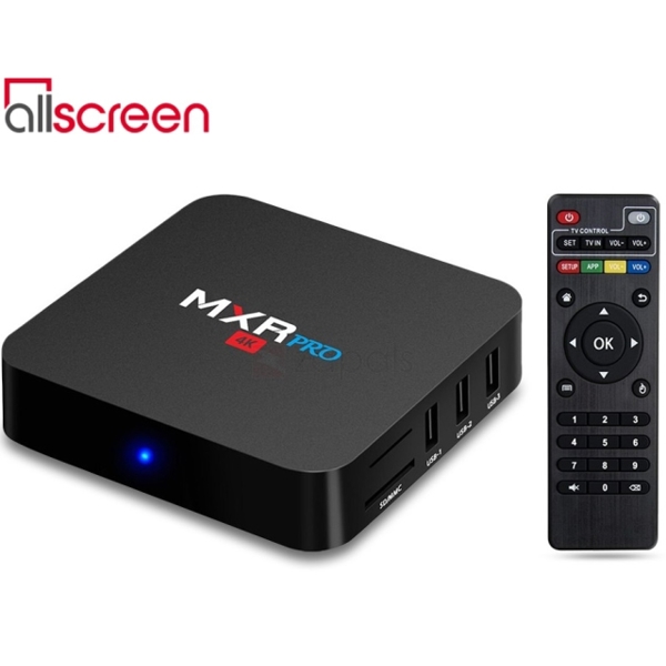 Allscreen Android Tv Box smart tv MXR PRO  7.1 TV Box RK3328 Quad-core 4GB / 32GB UHD 4K VP9 H.265 HDR10 LAN WiFi USB3.0 