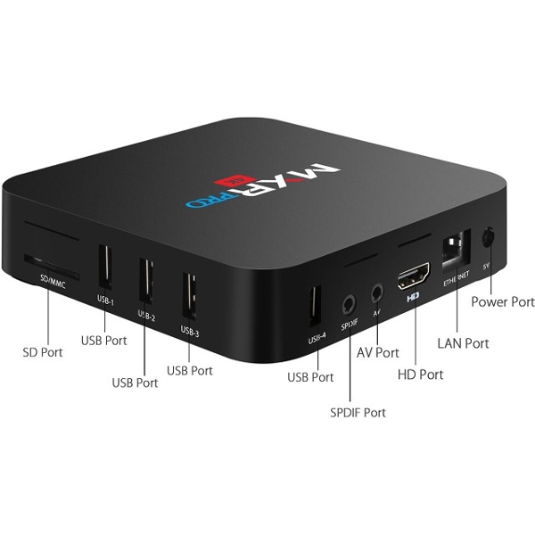 Allscreen Android Tv Box smart tv MXR PRO  7.1 TV Box RK3328 Quad-core 4GB / 32GB UHD 4K VP9 H.265 HDR10 LAN WiFi USB3.0 