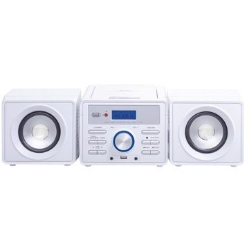 TREVI HIFI SYSTEM HCX1030S  WHITE  HIFI SOUNDS CDMP3USB FM RADIO AUX IN 10W REMOTE CONTROL