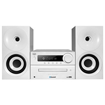 TREVI HIFI SYSTEM HCX1080BT WHITE  HIFI SOUNDS CDMP3USB FM RADIO 40W REMOTE CONTROL