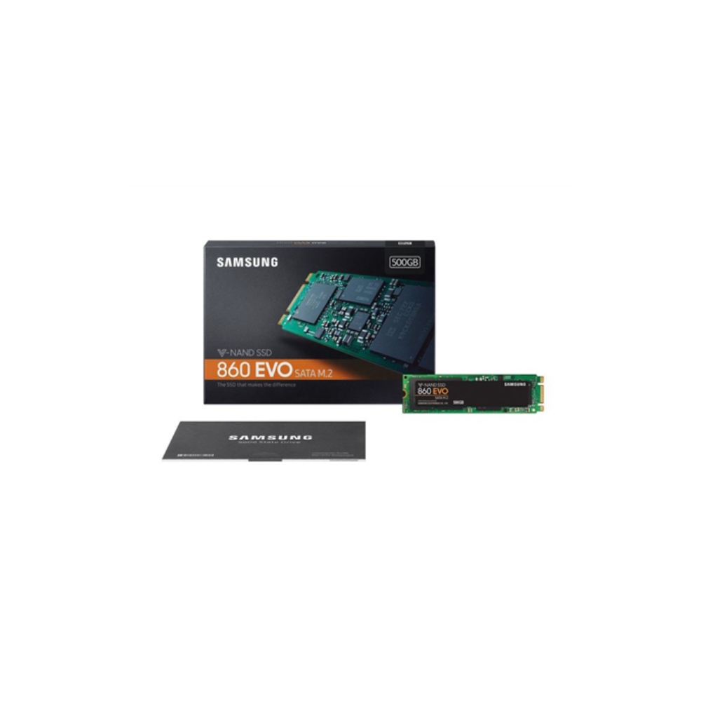 Samsung 860 EVO MZ-N6E500BW 500 GB, SSD form factor 2.5", SSD interface M.2, Write speed 520 MB/s, Read speed 550 MB/s