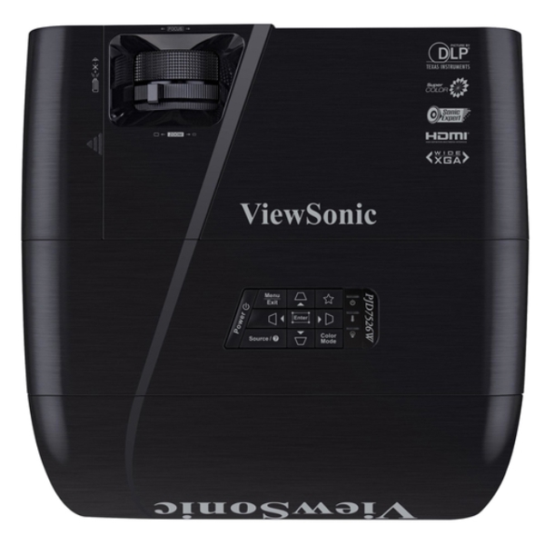  VIEWSONICPJD7526W "WXGA (1200X800), 4000 LUMENS, 22,000:1 CONTRAST, OPTIONAL WIRELESS (VIEWSTICK2 HDMI WIFI DONGLE), NEW CURVED DESIGN - BLACK HAIRLI