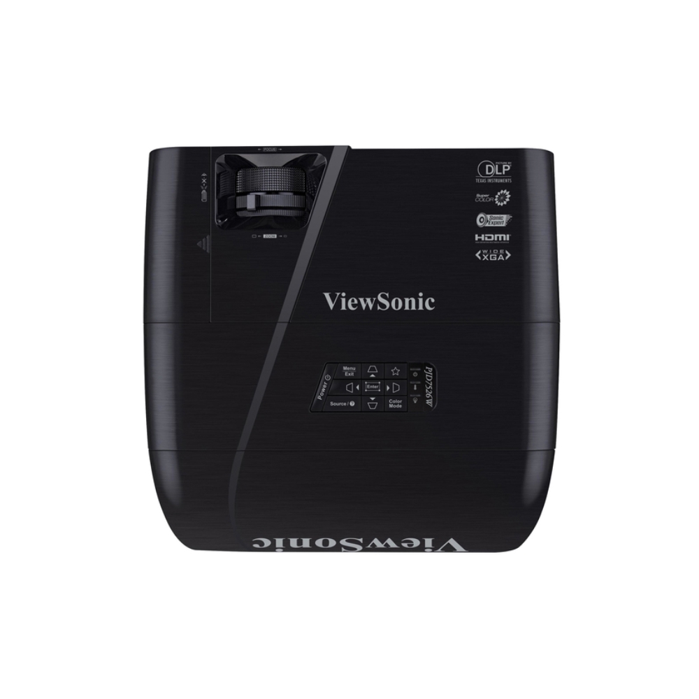 VIEWSONICPJD7526W "WXGA (1200X800), 4000 LUMENS, 22,000:1 CONTRAST, OPTIONAL WIRELESS (VIEWSTICK2 HDMI WIFI DONGLE), NEW CURVED DESIGN - BLACK HAIRLI