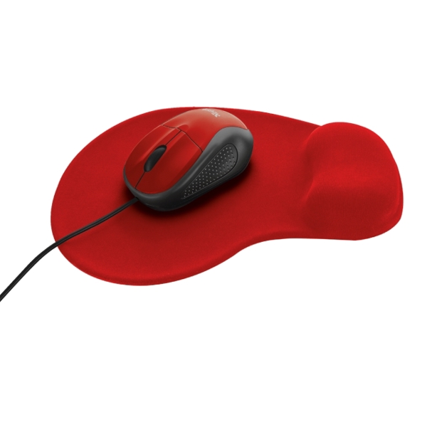 მაუსი TRUST PRIMO MOUSE WITH MOUSE PAD - RED